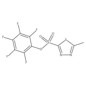 5-Methyl-1,3,4-thiadiazole-2-sulfonic acid pentafluorophenyl ester Structure