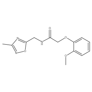 2-(2-methoxyphenoxy)-N-[(3-methyl-1,2,4-oxadiazol-5-yl)methyl]acetamide Structure