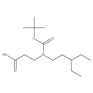 3-{[(Tert-butoxy)carbonyl][2-(diethylamino)ethyl]amino}propanoic acid结构式