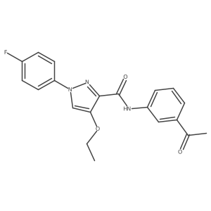 N-(3-acetylphenyl)-4-ethoxy-1-(4-fluorophenyl)-1H-pyrazole-3-carboxamide结构式