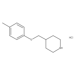 4-([(4-Methylphenyl)sulfanyl]methyl)piperidine hydrochloride Structure