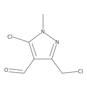 5-Chloro-3-(chloromethyl)-1-methyl-1H-pyrazole-4-carbaldehyde结构式
