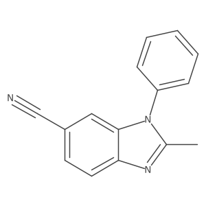 2-Methyl-3-phenylbenzimidazole-5-carbonitrile Structure