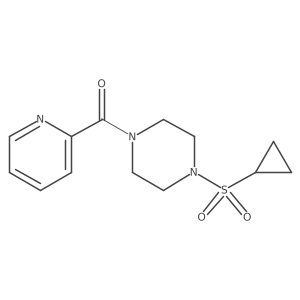 (4-(Cyclopropylsulfonyl)piperazin-1-yl)(pyridin-2-yl)methanone Structure