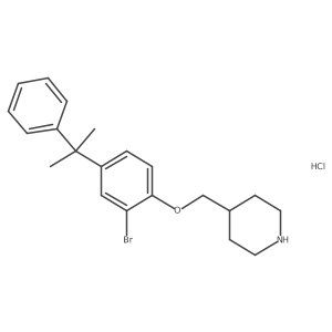 4-{[2-Bromo-4-(1-methyl-1-phenylethyl)phenoxy]-methyl}piperidine hydrochloride Structure
