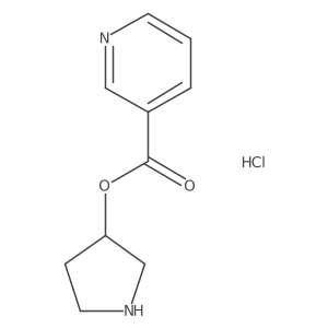 3-Pyrrolidinyl nicotinate hydrochloride结构式