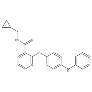 N-(cyclopropylmethyl)-2-(4-(pyridin-2-ylamino)phenoxy)nicotinamide结构式