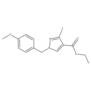 Ethyl 3-fluoro-1-[(4-methoxyphenyl)methyl]pyrazole-4-carboxylate Structure