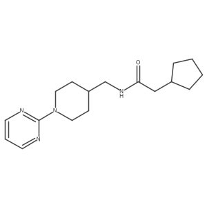 2-cyclopentyl-N-((1-(pyrimidin-2-yl)piperidin-4-yl)methyl)acetamide Structure
