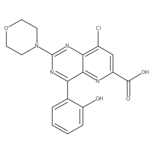 8-Chloro-4-(2-hydroxyphenyl)-2-morpholin-4-ylpyrido[3,2-d]pyrimidine-6-carboxylic acid结构式