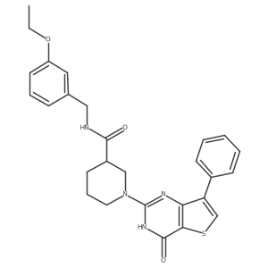 N-(3-ethoxybenzyl)-1-(4-oxo-7-phenyl-3,4-dihydrothieno[3,2-d]pyrimidin-2-yl)piperidine-3-carboxamide Structure