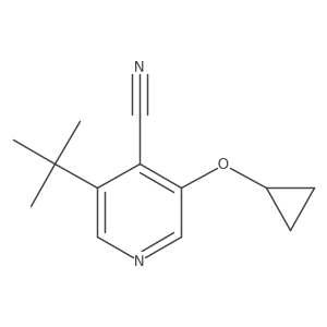 3-Tert-butyl-5-cyclopropoxyisonicotinonitrile结构式