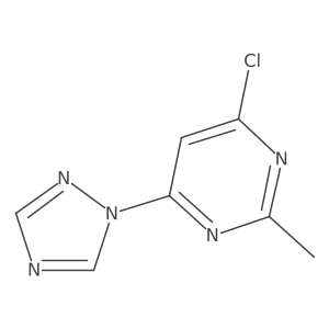 4-chloro-2-methyl-6-(1H-1,2,4-triazol-1-yl)pyrimidine结构式