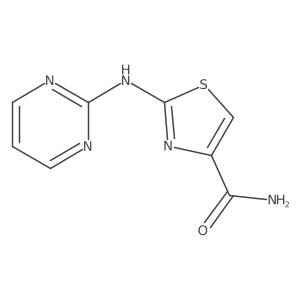 2-(Pyrimidin-2-ylamino)thiazole-4-carboxamide结构式