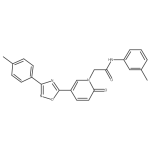 2-(2-oxo-5-(3-(p-tolyl)-1,2,4-oxadiazol-5-yl)pyridin-1(2H)-yl)-N-(m-tolyl)acetamide结构式