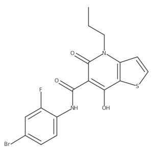 N-(4-bromo-2-fluorophenyl)-7-hydroxy-5-oxo-4-propyl-4,5-dihydrothieno[3,2-b]pyridine-6-carboxamide Structure