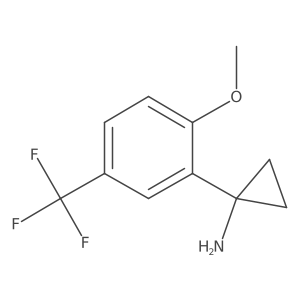 1-(2-Methoxy-5-(trifluoromethyl)phenyl)cyclopropan-1-amine结构式