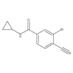3-Bromo-4-cyano-N-cyclopropylbenzamide Structure