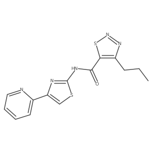 4-propyl-N-[(2Z)-4-(pyridin-2-yl)-1,3-thiazol-2(3H)-ylidene]-1,2,3-thiadiazole-5-carboxamide结构式