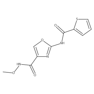 N-methoxy-2-(thiophene-2-carboxamido)oxazole-4-carboxamide结构式