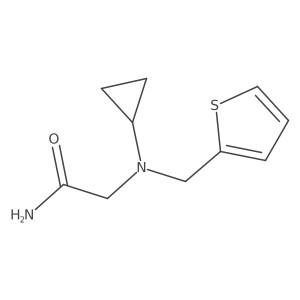 2-(Cyclopropyl(thiophen-2-ylmethyl)amino)acetamide结构式