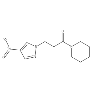3-(4-nitro-1H-pyrazol-1-yl)-1-(piperidin-1-yl)propan-1-one Structure