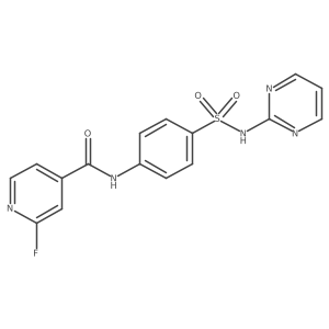 2-fluoro-N-{4-[(pyrimidin-2-yl)sulfamoyl]phenyl}pyridine-4-carboxamide结构式