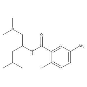 Benzamide, 5-amino-N-[1-[(dimethylamino)methyl]-3-methylbutyl]-2-fluoro- Structure