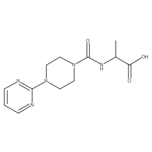 N-{[4-(pyrimidin-2-yl)piperazin-1-yl]carbonyl}alanine结构式