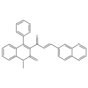 (E)-1-methyl-4-phenyl-3-(3-(quinoxalin-6-yl)acryloyl)quinolin-2(1H)-one结构式