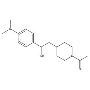 1-Acetyl-4-[2-hydroxy-2-(4-dimethylaminophenyl)ethyl]piperidine结构式
