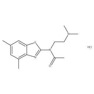 N-(2-(dimethylamino)ethyl)-N-(4,6-dimethylbenzo[d]thiazol-2-yl)acetamide hydrochloride结构式