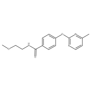 N-(2-methoxyethyl)-4-((4-methylpyrimidin-2-yl)oxy)benzamide Structure