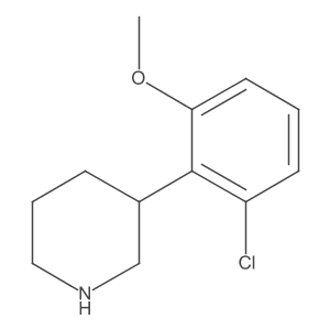 3-(2-Chloro-6-methoxyphenyl)piperidine结构式