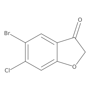 5-Bromo-6-chlorobenzofuran-3(2H)-one Structure