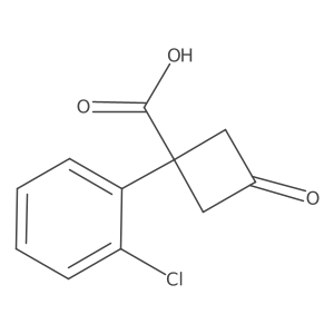 1-(2-Chlorophenyl)-3-oxocyclobutane-1-carboxylic acid Structure