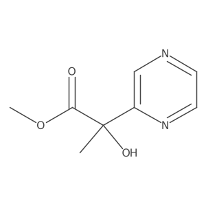 Methyl 2-hydroxy-2-(pyrazin-2-yl)propanoate结构式