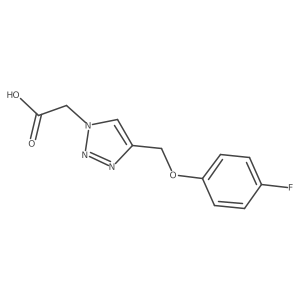 2-(4-((4-Fluorophenoxy)methyl)-1H-1,2,3-triazol-1-yl)acetic acid Structure
