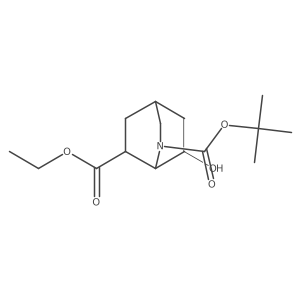 2-Azabicyclo[2.2.2]octane-2,6-dicarboxylic acid, 7-hydroxy-, 2-(1,1-dimethylethyl) 6-ethyl ester Structure