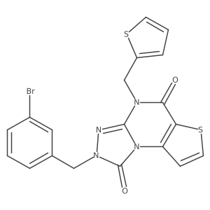 2-(3-bromobenzyl)-4-(thiophen-2-ylmethyl)thieno[2,3-e][1,2,4]triazolo[4,3-a]pyrimidine-1,5(2H,4H)-dione结构式