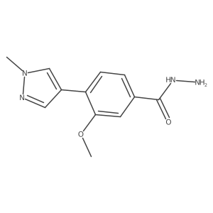 3-Methoxy-4-(1-methyl-1h-pyrazol-4-yl)benzoic acid hydrazide结构式