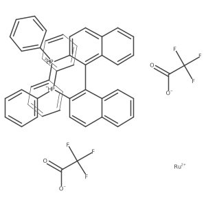 (OC-6-22)-[1,1a(2)-(1R)-[1,1a(2)-Binaphthalene]-2,2a(2)-diylbis[1,1-diphenylphosphine-I masculineP]]bis(2,2,2-trifluoroacetato-I masculineO,I masculineOa(2))ruthenium Structure