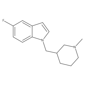 1h-Indole,5-fluoro-1-[(1-methyl-3-piperidinyl)methyl]- Structure