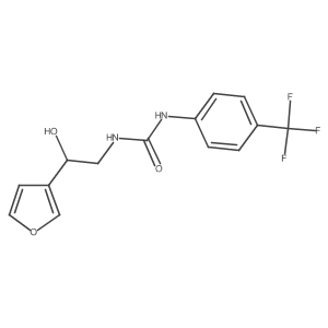 1-(2-(Furan-3-yl)-2-hydroxyethyl)-3-(4-(trifluoromethyl)phenyl)urea结构式