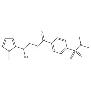 4-(N,N-dimethylsulfamoyl)-N-(2-hydroxy-2-(1-methyl-1H-pyrrol-2-yl)ethyl)benzamide结构式
