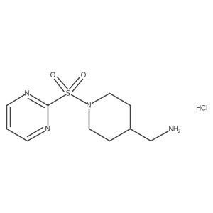(1-(Pyrimidin-2-ylsulfonyl)piperidin-4-yl)methanamine hydrochloride结构式