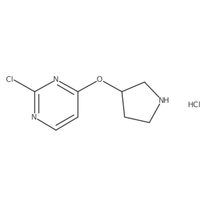(R)-2-chloro-4-(pyrrolidin-3-yloxy)pyrimidine hydrochloride结构式