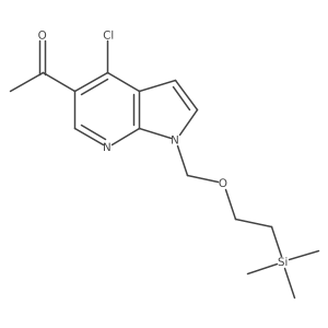 1-(4-Chloro-1-{[2-(trimethylsilyl)ethoxy]methyl}-1H-pyrrolo[2,3-b]pyridin-5-yl)ethanone结构式
