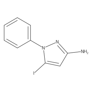 5-Iodo-1-phenyl-1H-pyrazol-3-ylamine结构式