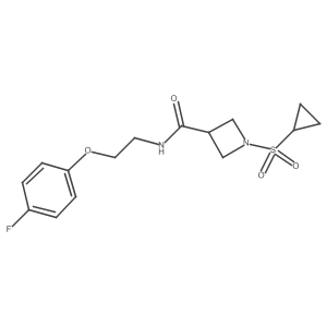 1-(cyclopropylsulfonyl)-N-(2-(4-fluorophenoxy)ethyl)azetidine-3-carboxamide结构式